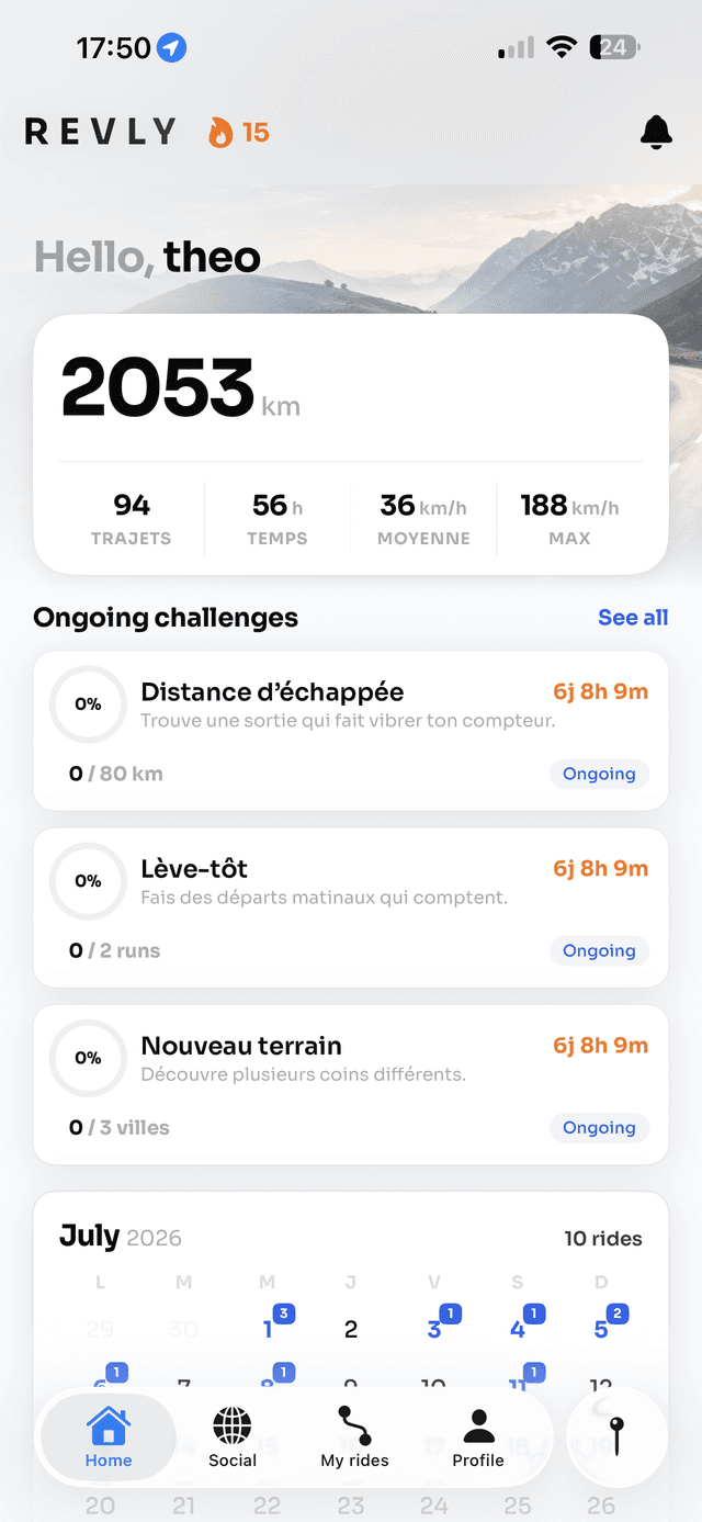 Inside the Revly app