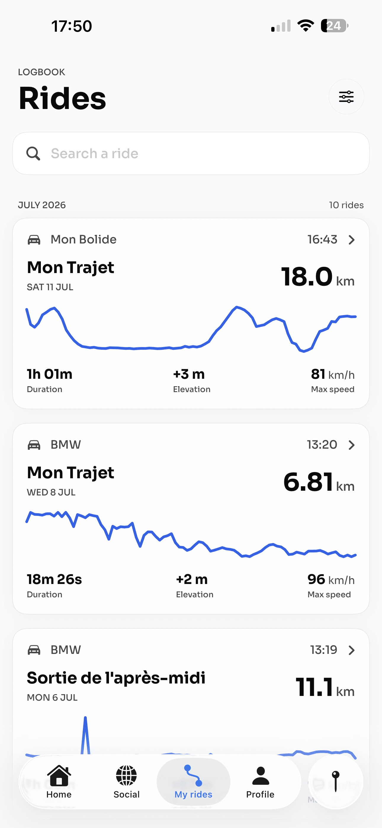 Your driving journal — Revly